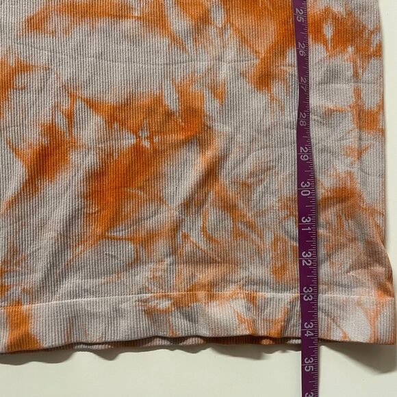 Charlotte Russe Gray & Orange Tie-Dye Ribbed Bodycon Mini Dress Size M GUC - Picture 7 of 7